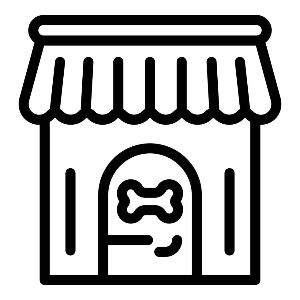 Dog house icon, outline style vector