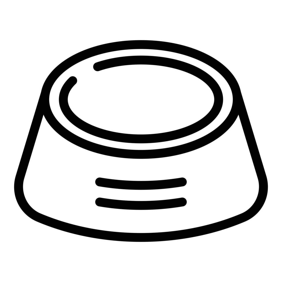 Empty dog dish icon, outline style vector