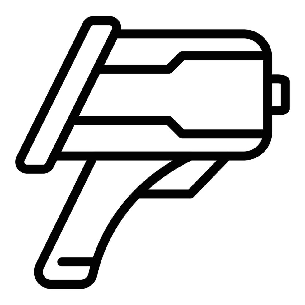 Scan thermometer icon, outline style vector
