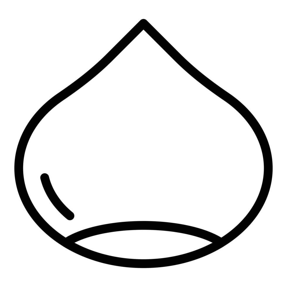 Dry chetnut icon, outline style vector