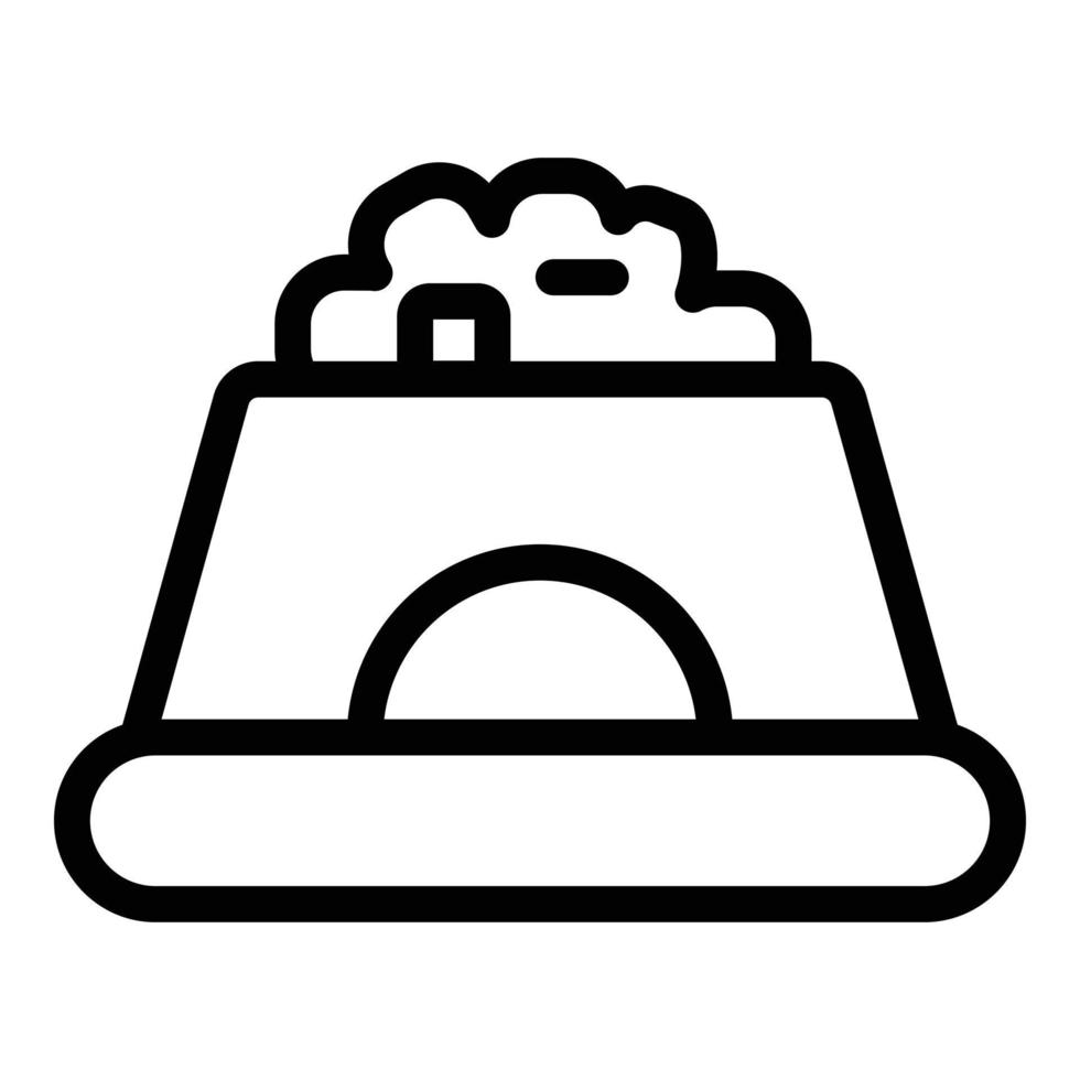 Feed bowl icon, outline style vector