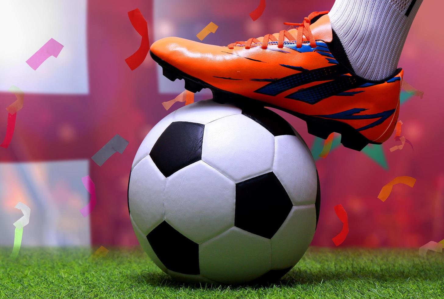 Football Cup competition between the national England and national Morocco. photo