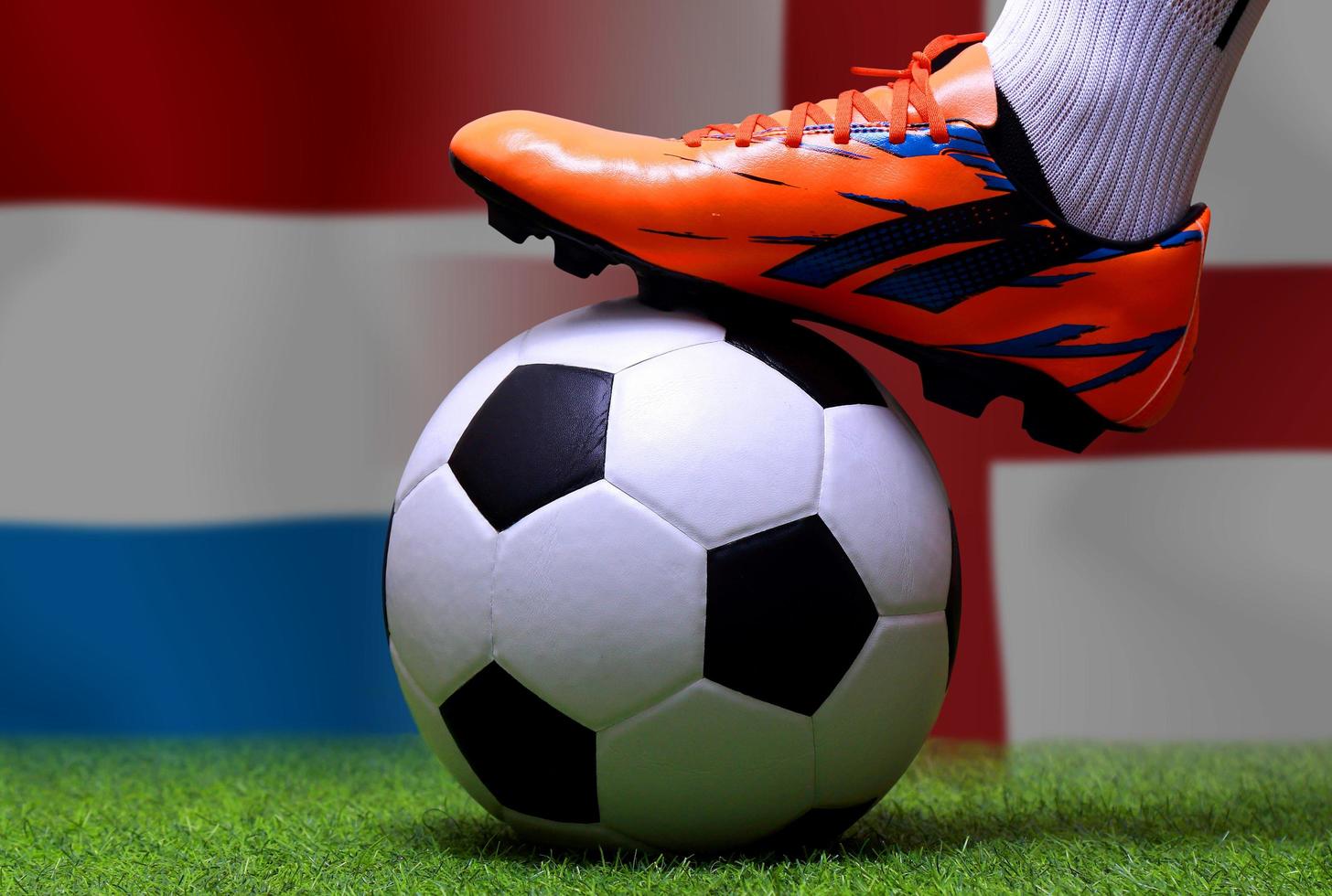 Football Cup competition between the national Netherlands and national England. photo