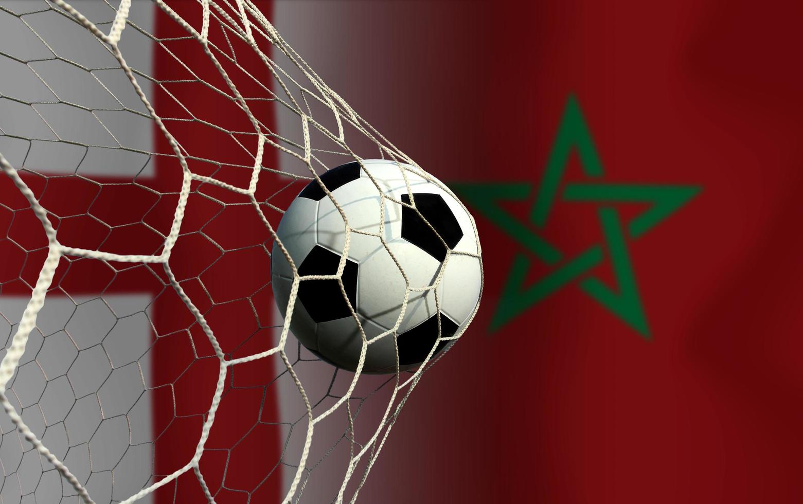 Football Cup competition between the national England and national Morocco. photo