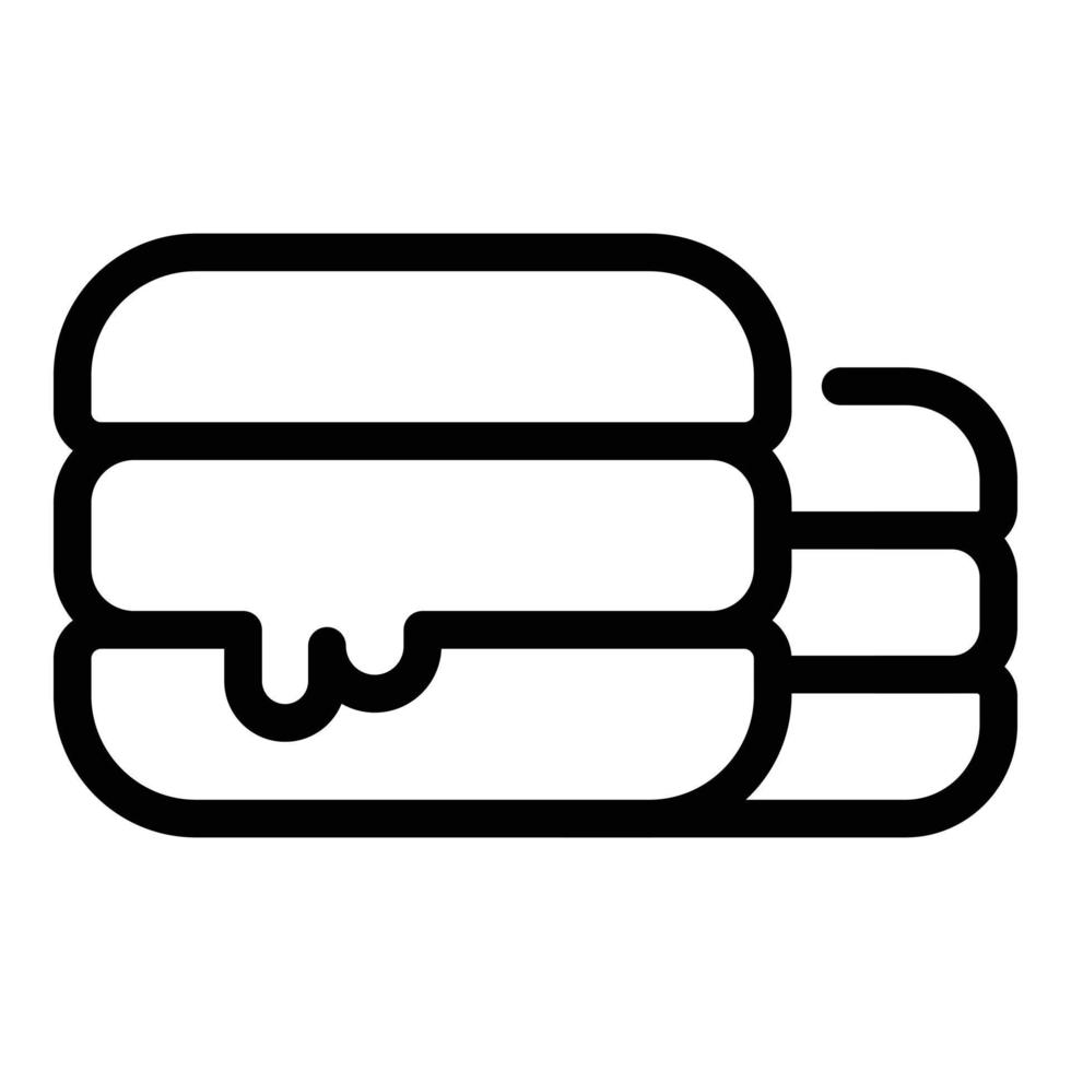 Macarons icon, outline style vector