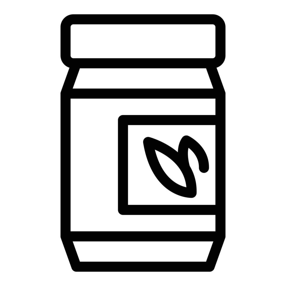 Jar chocolate icon, outline style vector