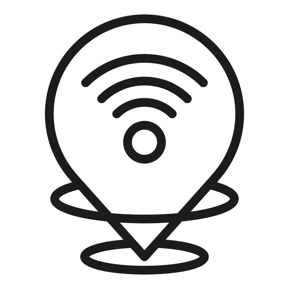 Wifi point icon, outline style vector