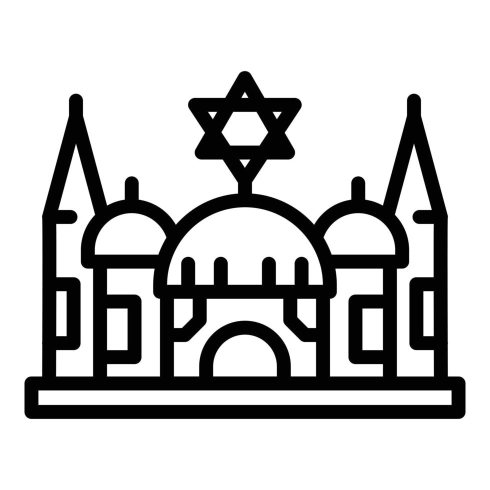 Hagia sophia icon, outline style vector