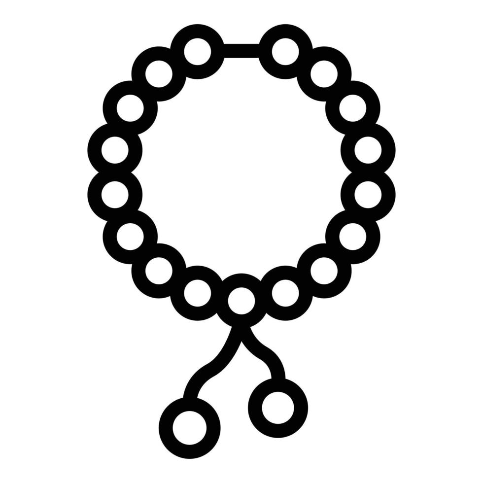 Turkish rosary icon, outline style vector
