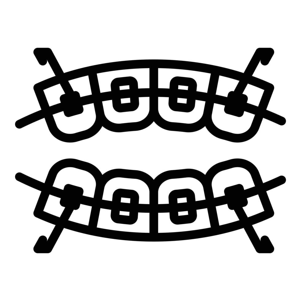 Aligner teeth icon, outline style vector