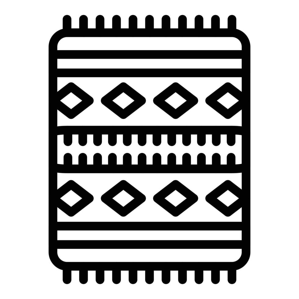 Prayer mat icon, outline style vector