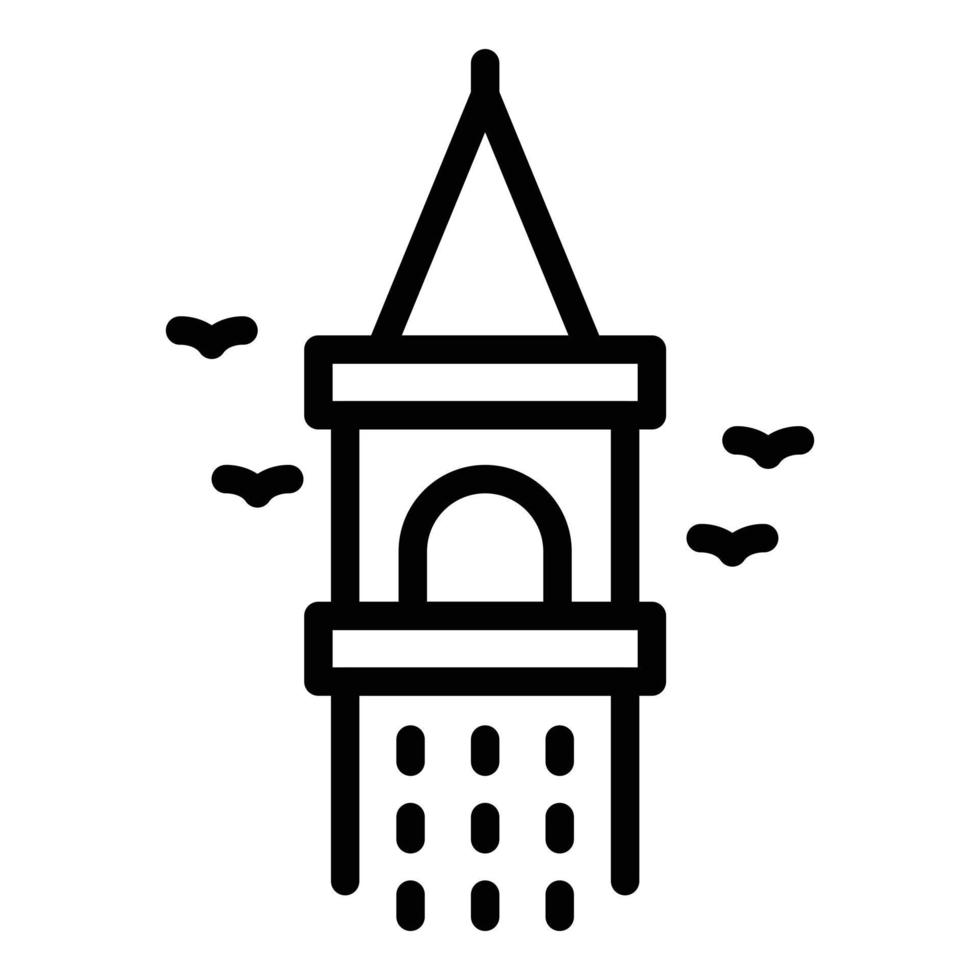 Galata tower icon, outline style vector