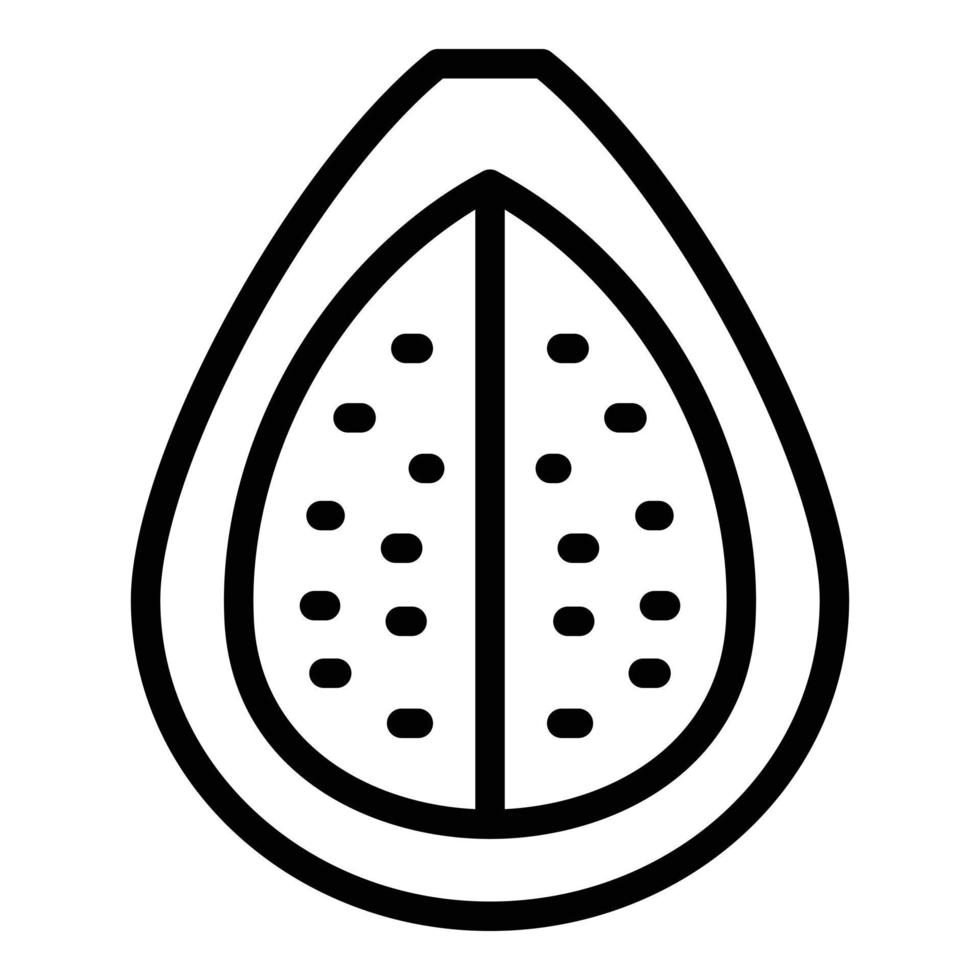 Tropical fig icon, outline style vector