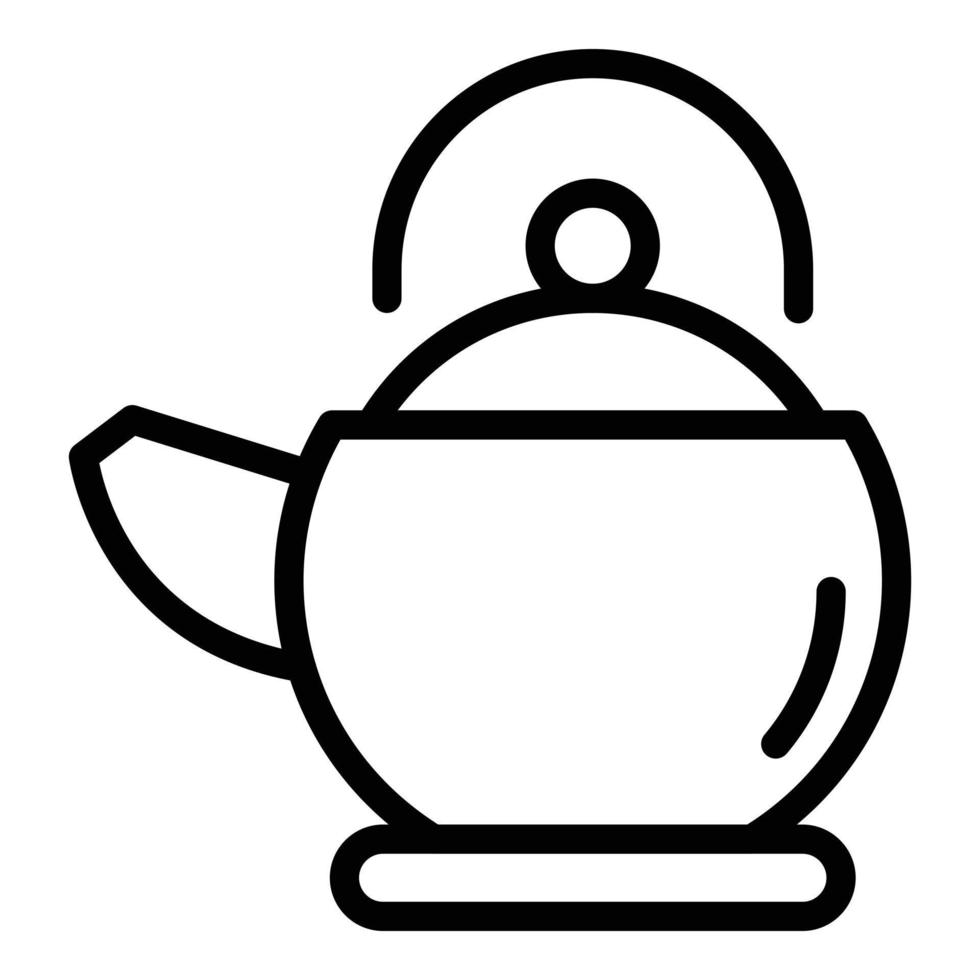 icono de té turco, estilo de contorno vector