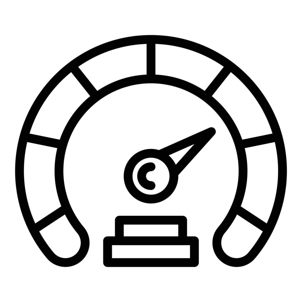 icono de indicador de velocidad de internet, estilo de esquema vector