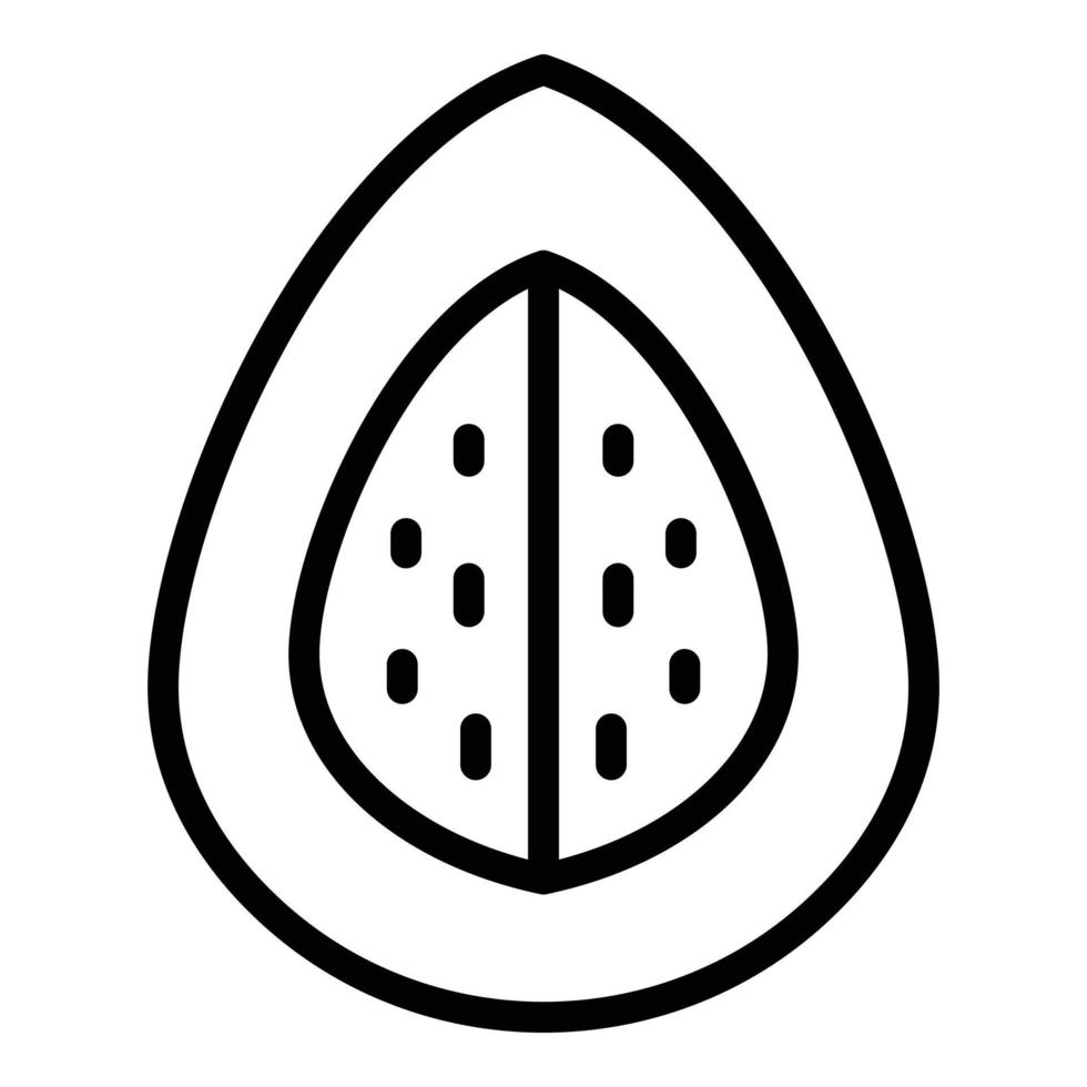 Diet fig icon, outline style vector