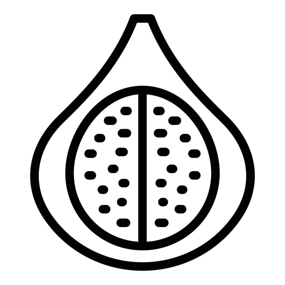 Organic fig icon, outline style vector
