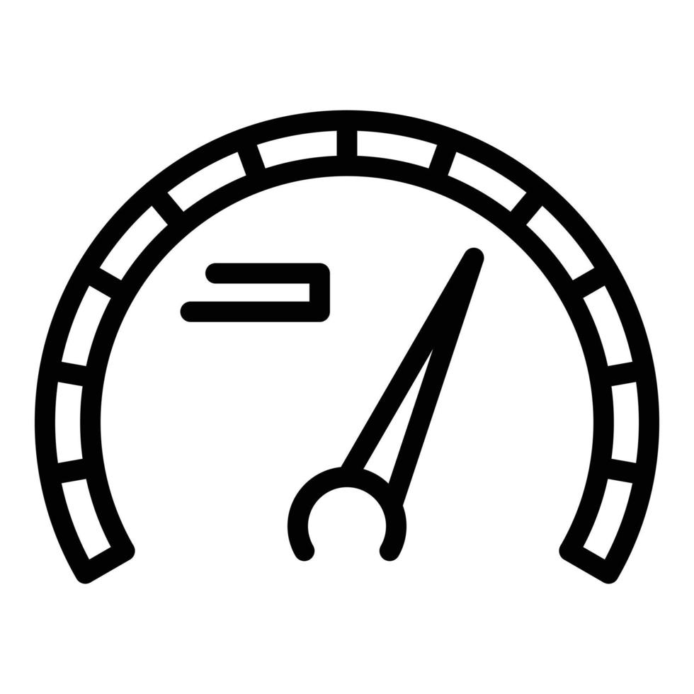 icono de comprobación de velocidad de Internet, estilo de contorno vector