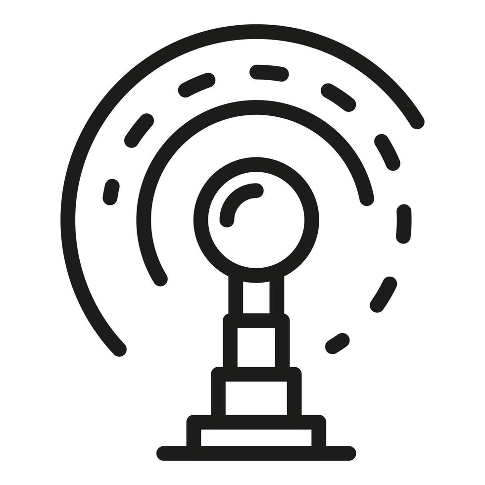 Wifi signal icon, outline style vector