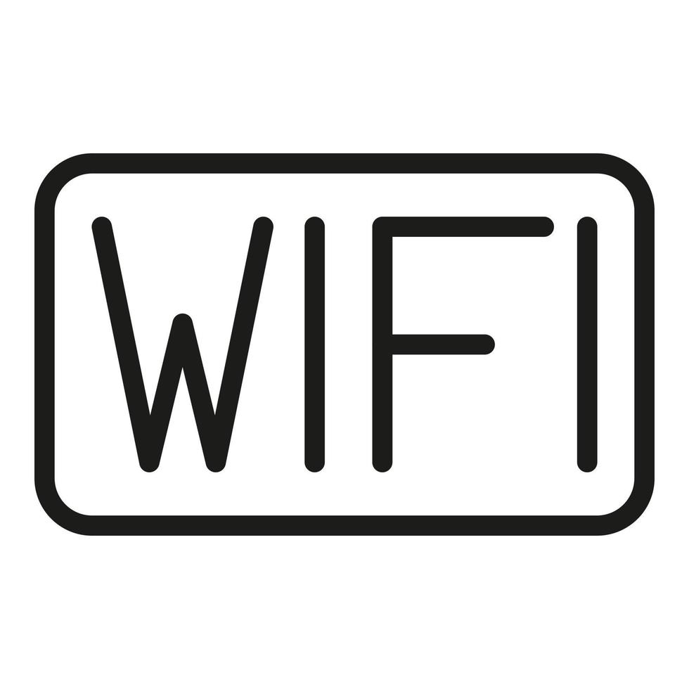 Wifi internet icon, outline style vector