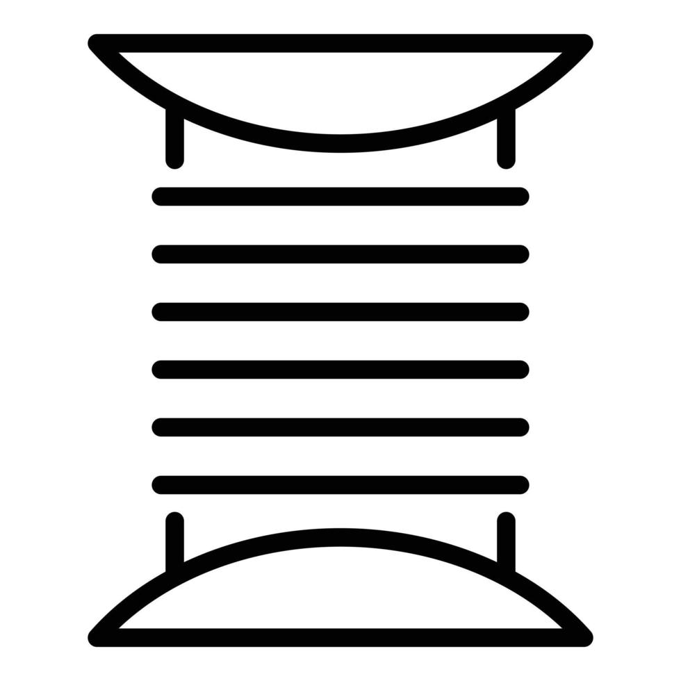 Sew thread icon, outline style vector