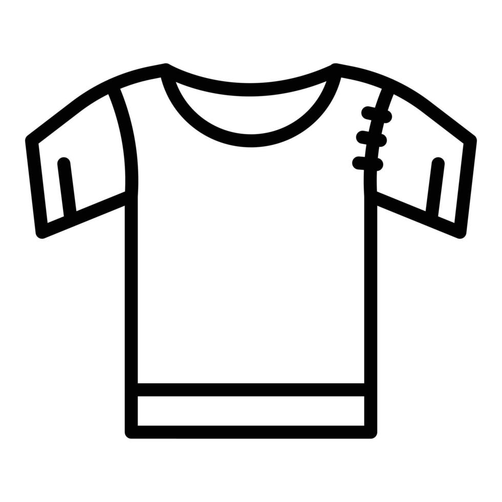 icono de camisa cosida, estilo de contorno vector