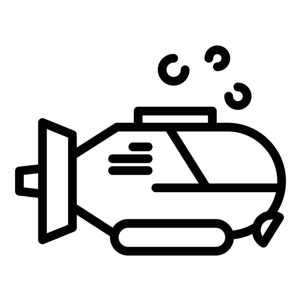 Sea bathyscaphe icon, outline style vector