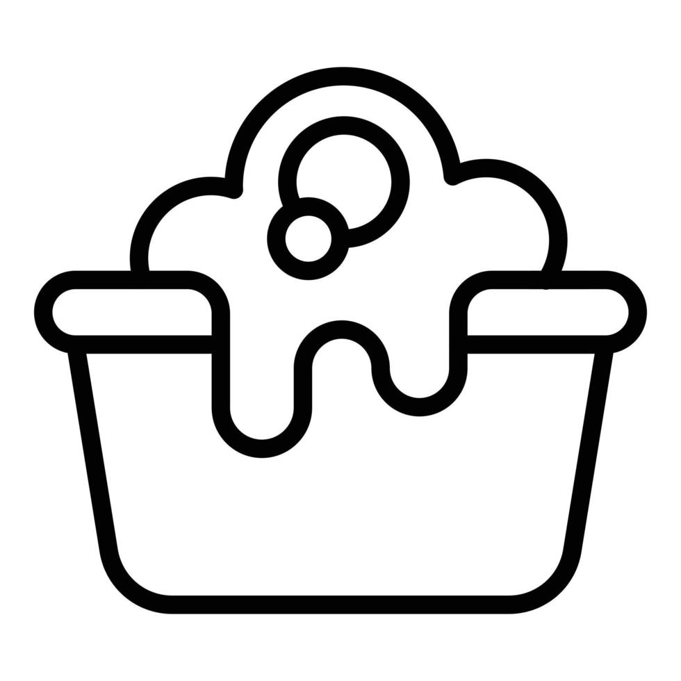 Washing clothes icon, outline style vector