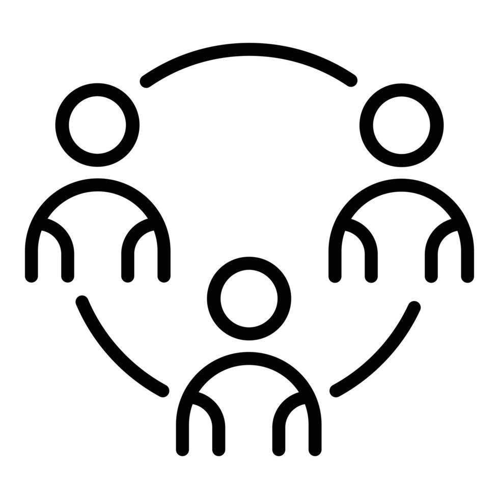 Mentor school group icon, outline style vector