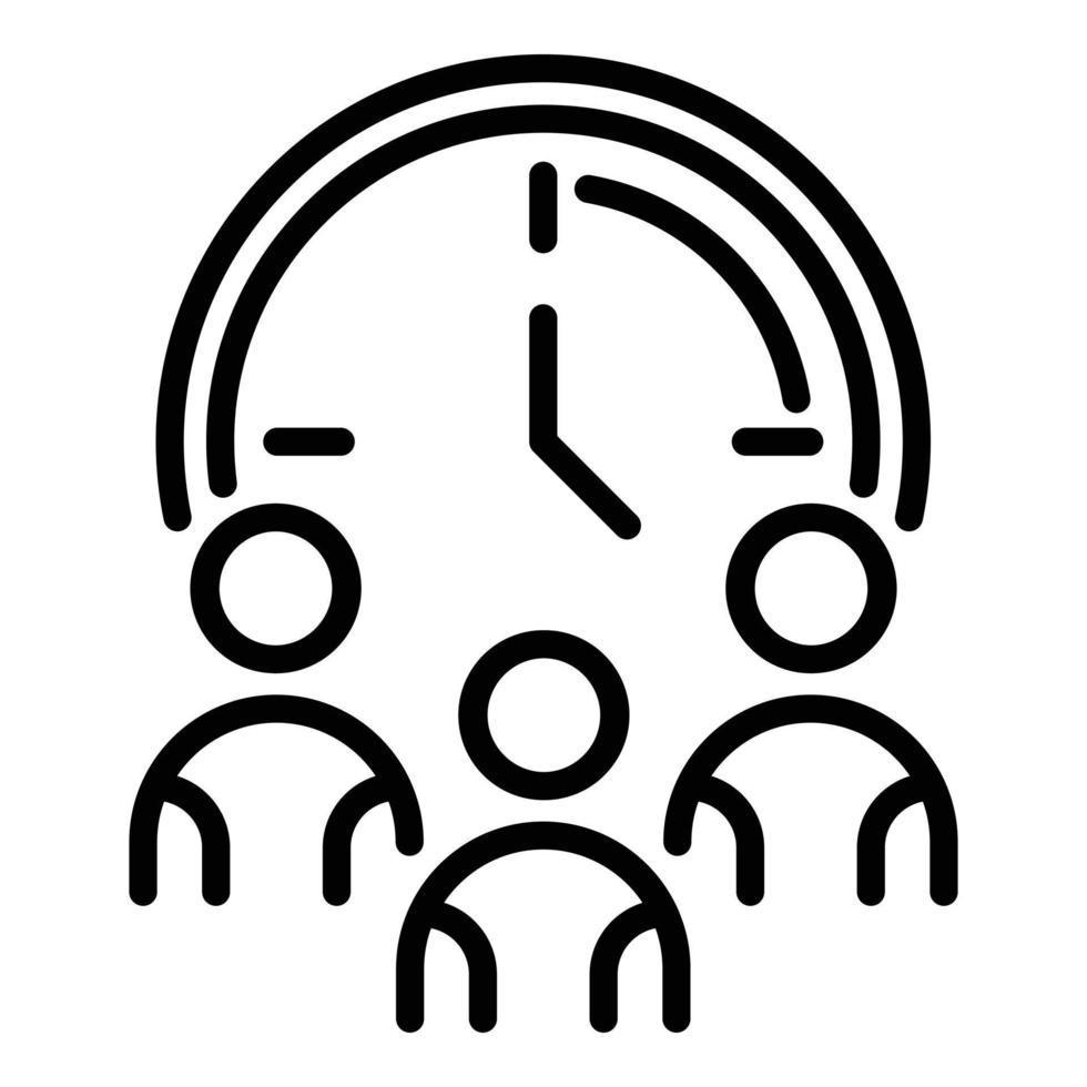 Mentor team lesson icon, outline style vector