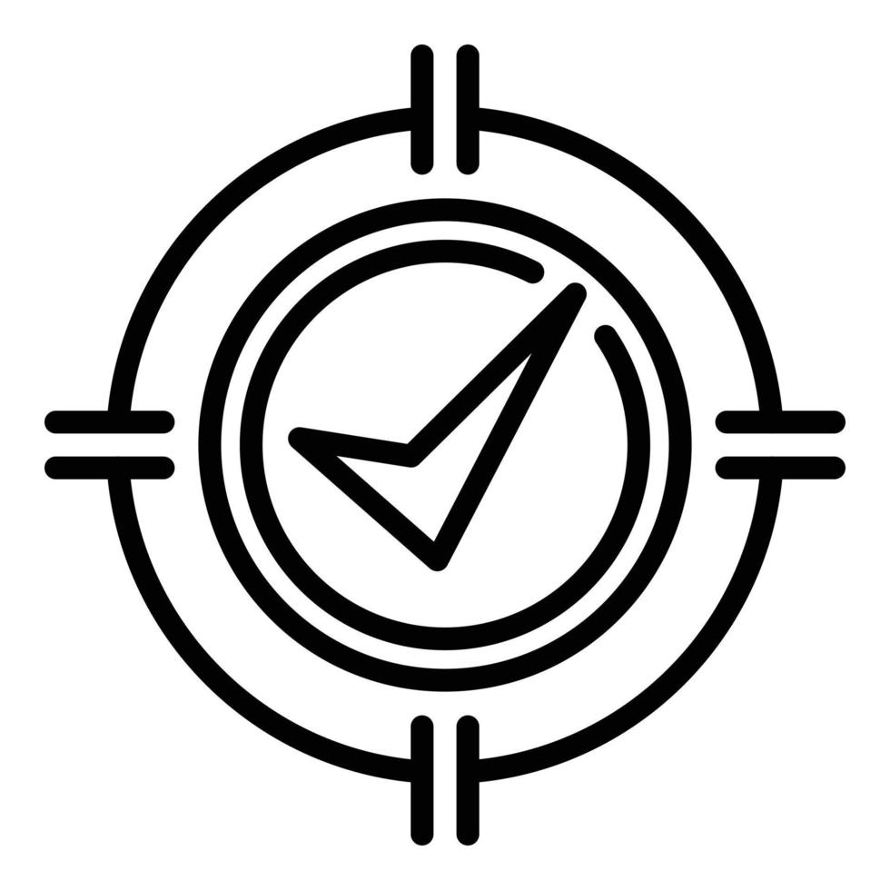 Mentor target icon, outline style vector