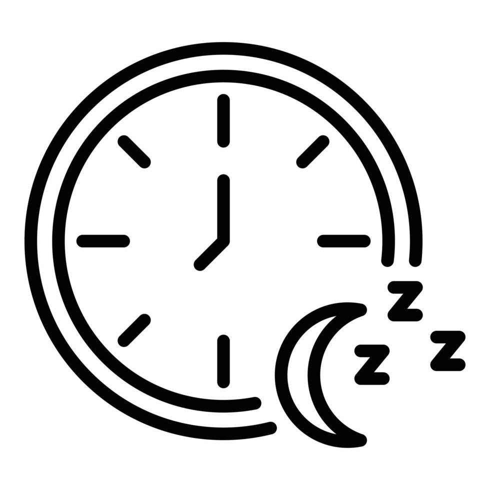 Healthy lifestyle sleeping icon, outline style vector