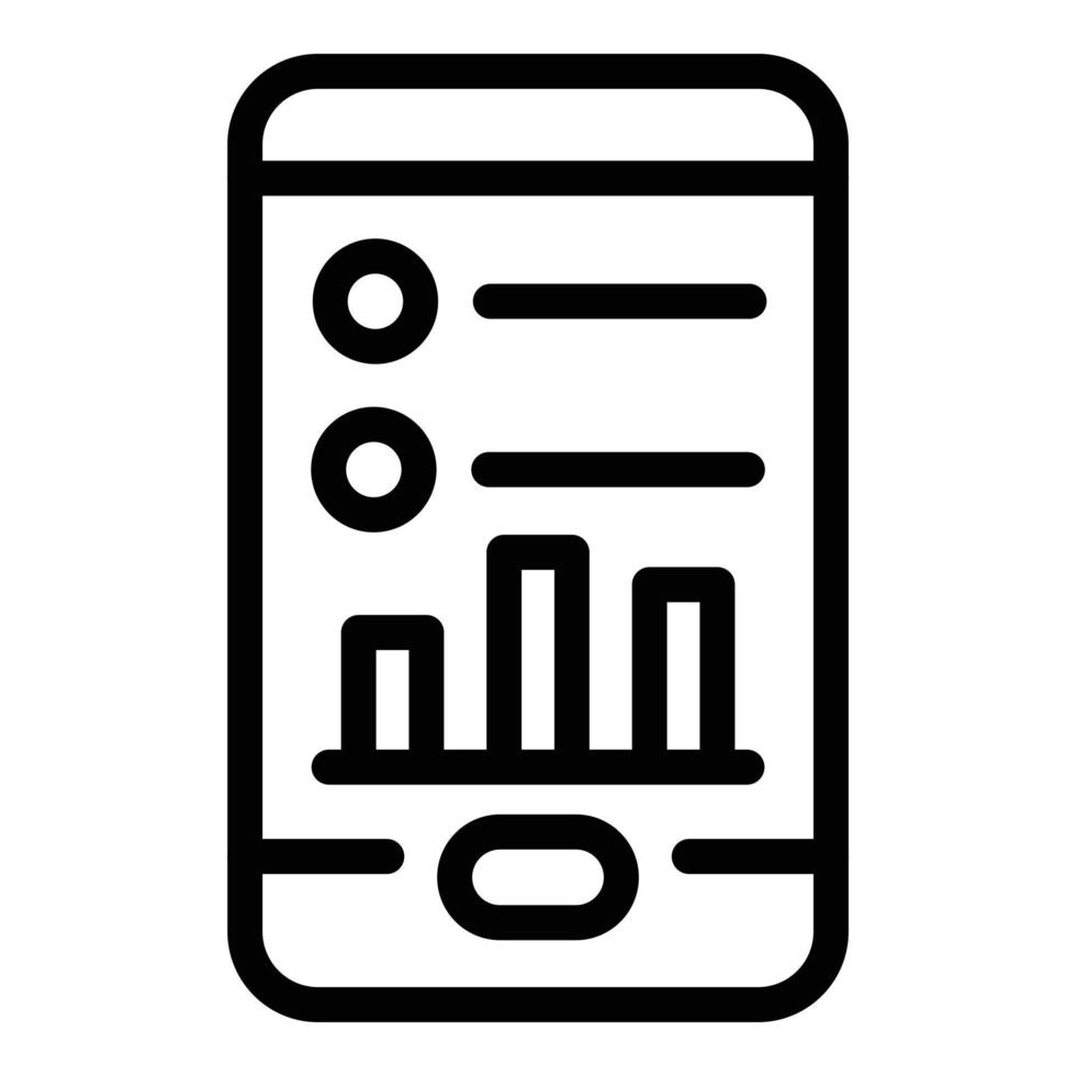 Mobile app pay icon, outline style vector