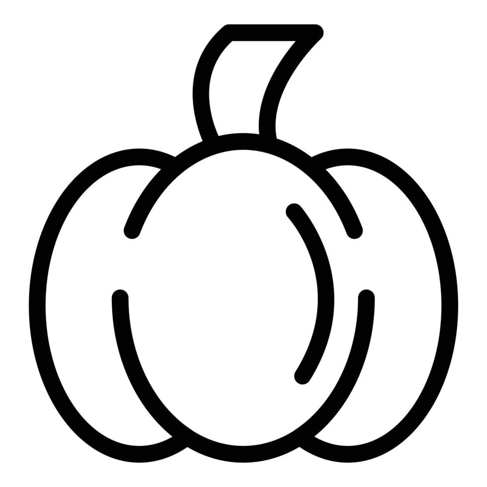 icono de calabaza, estilo de esquema vector