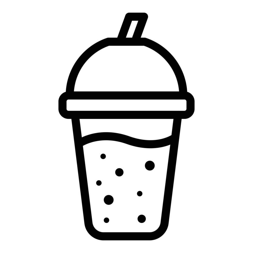 Smoothie icon, outline style vector