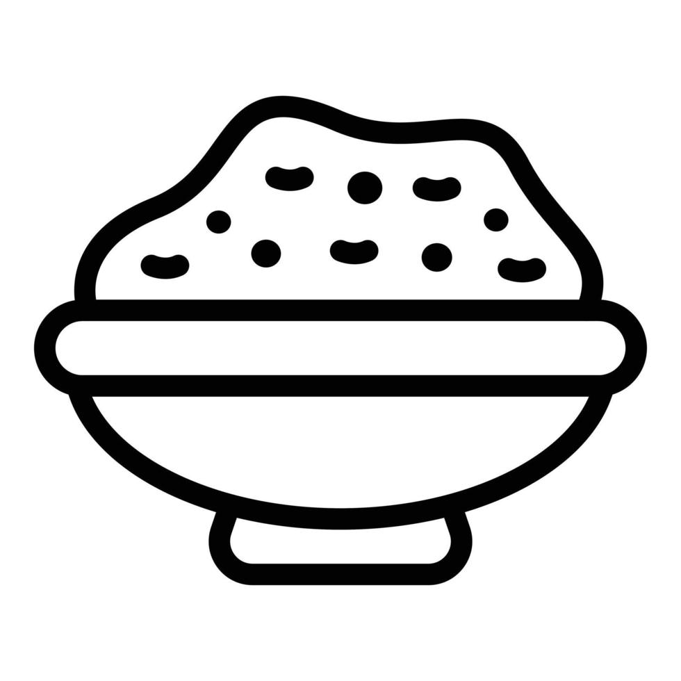 Porridge bowl icon, outline style 15604841 Vector Art at Vecteezy