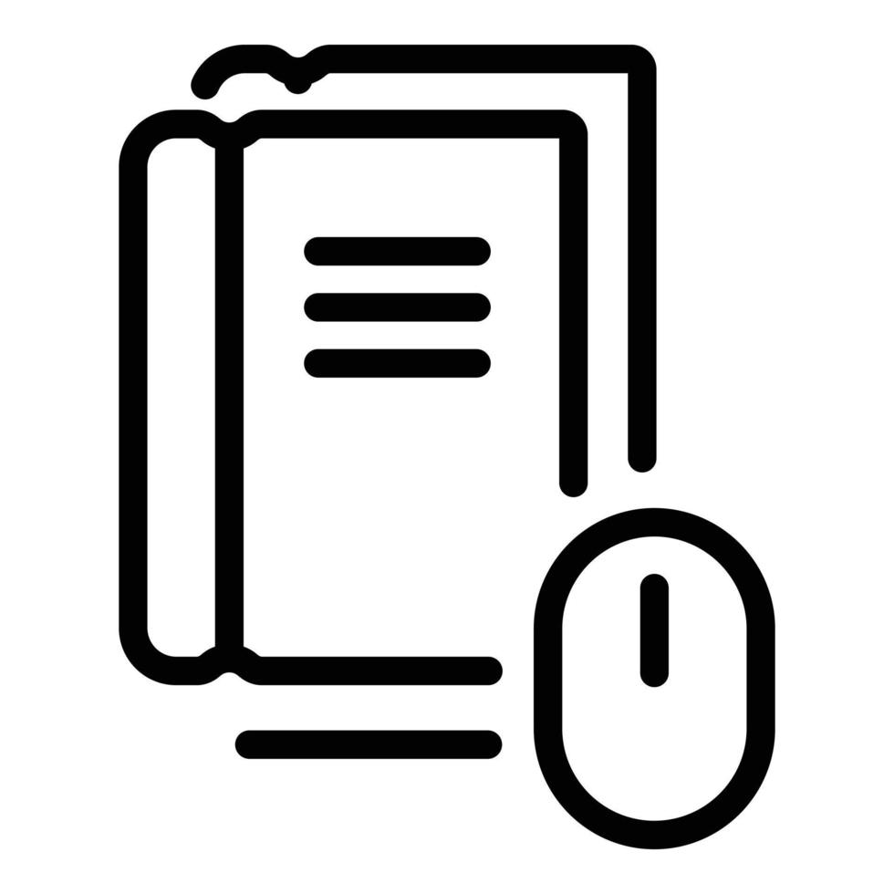 Online materials course icon, outline style vector