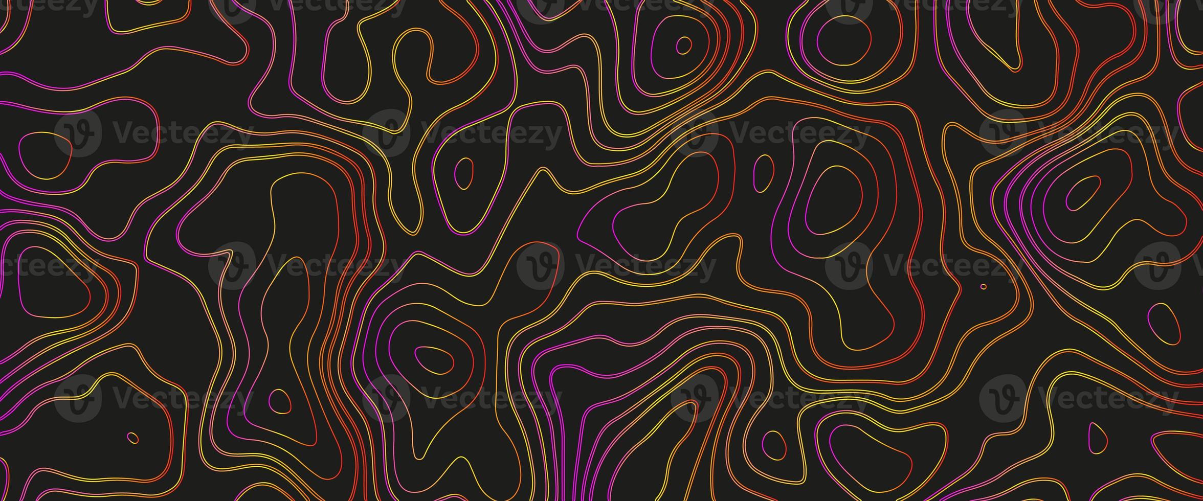 Topographic map. Abstract background with lines and circles. Gold mountain contour lines. Topographic terrain. Gold black Topography background. photo