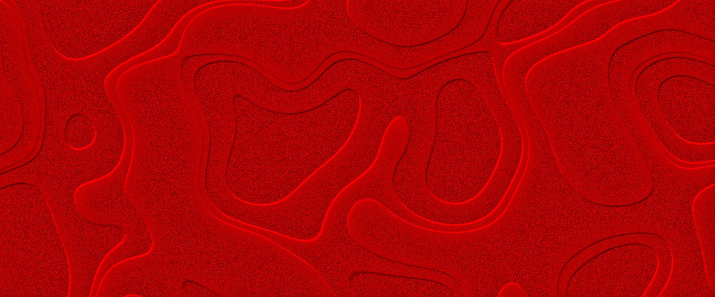 Luxury colorful red papercut background with geometry circles. 3d Abstract background with cut out waves modern cover. Topography map concept. Topographic map in paper cut style. photo