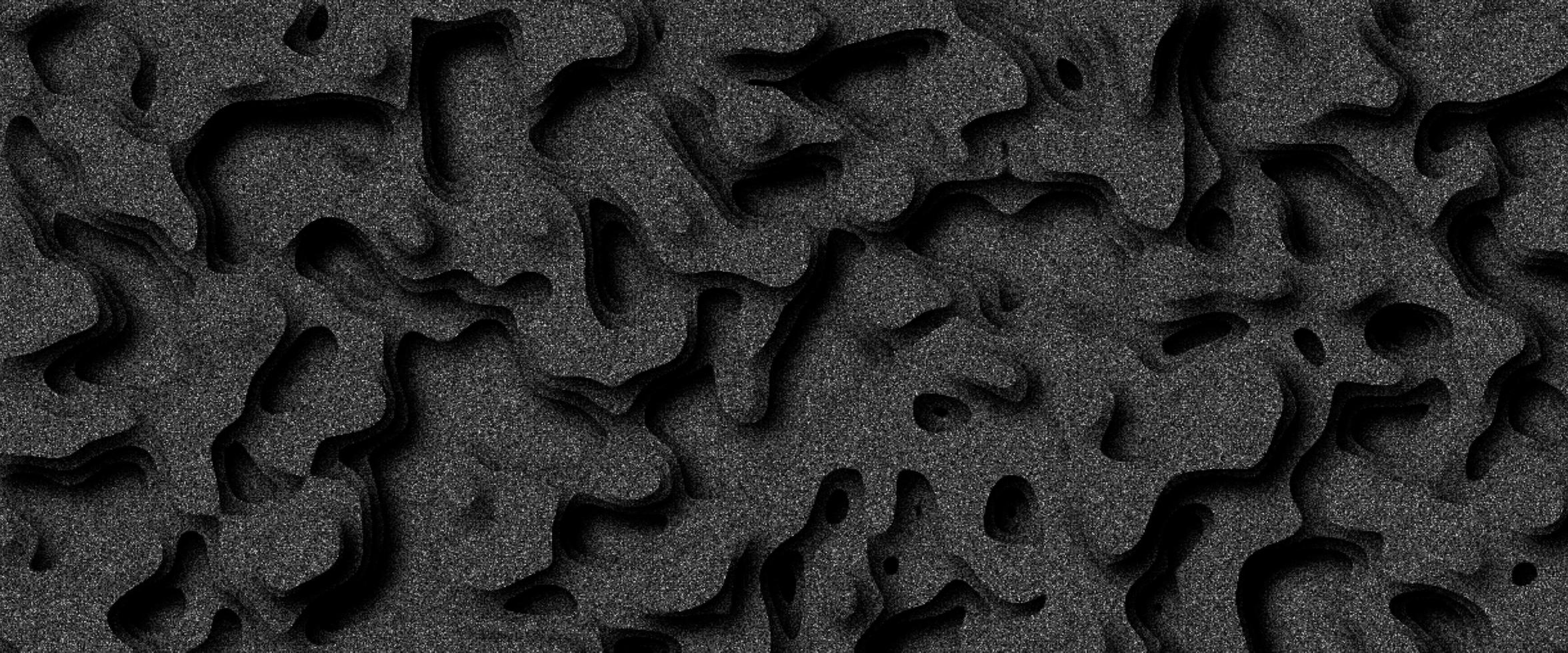 Black paper cut background. Abstract realistic paper cut decoration textured with wavy layers. Cover layout template. Material design concept. Minimalistic design for business presentations, flyers photo