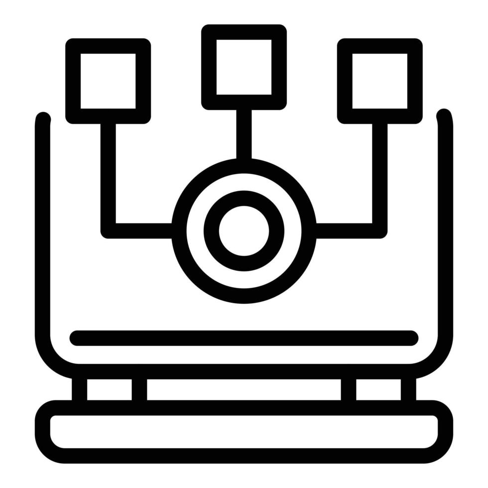 Internet marketing icon, outline style vector