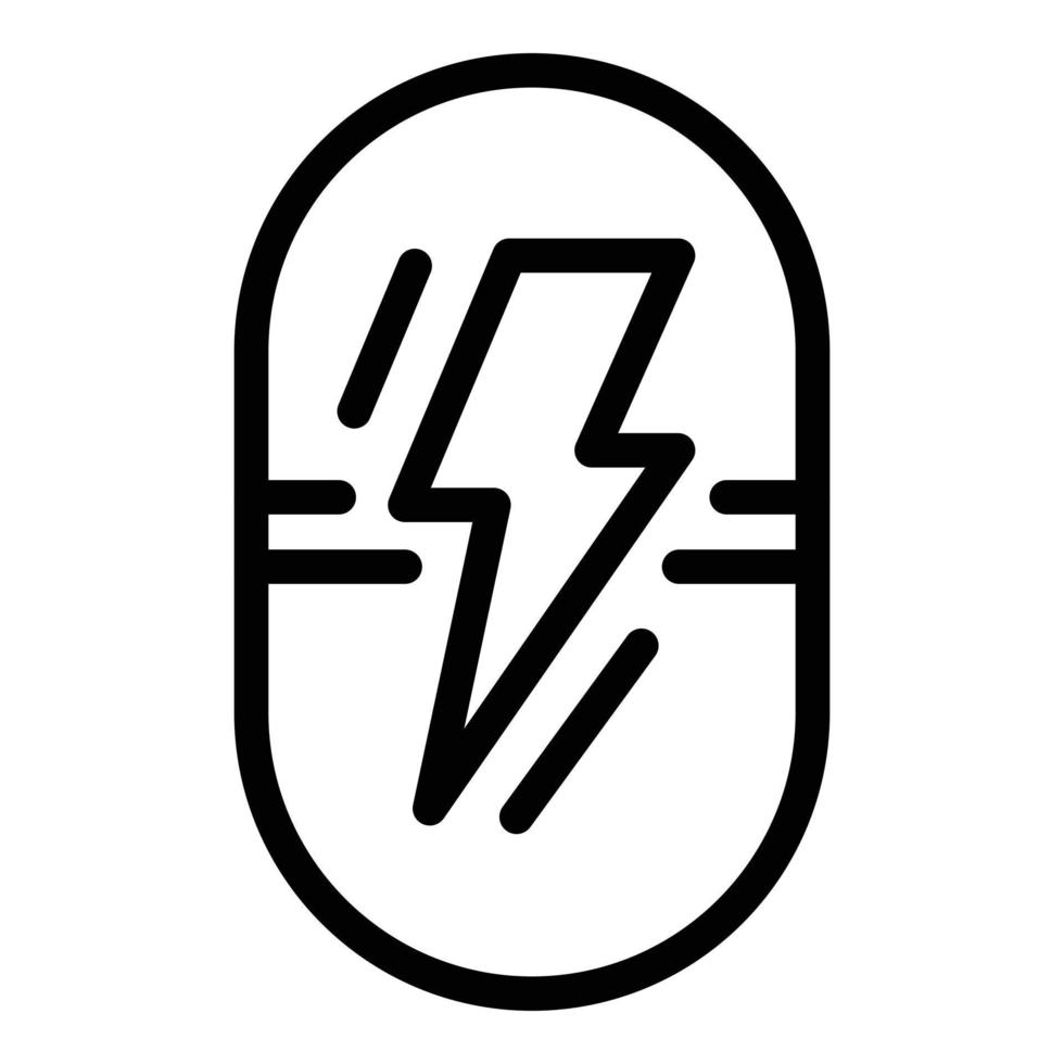 Sport nutrition energy capsule icon, outline style vector