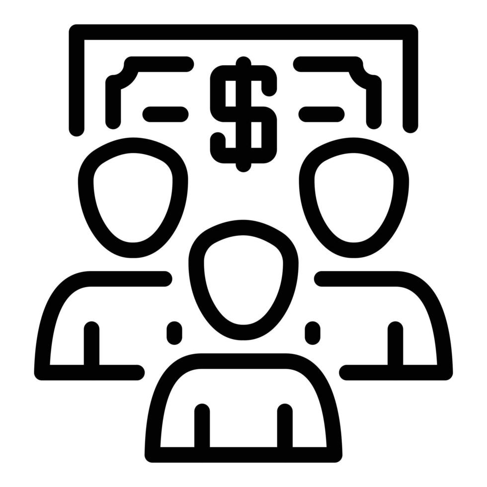 Money customer icon, outline style vector