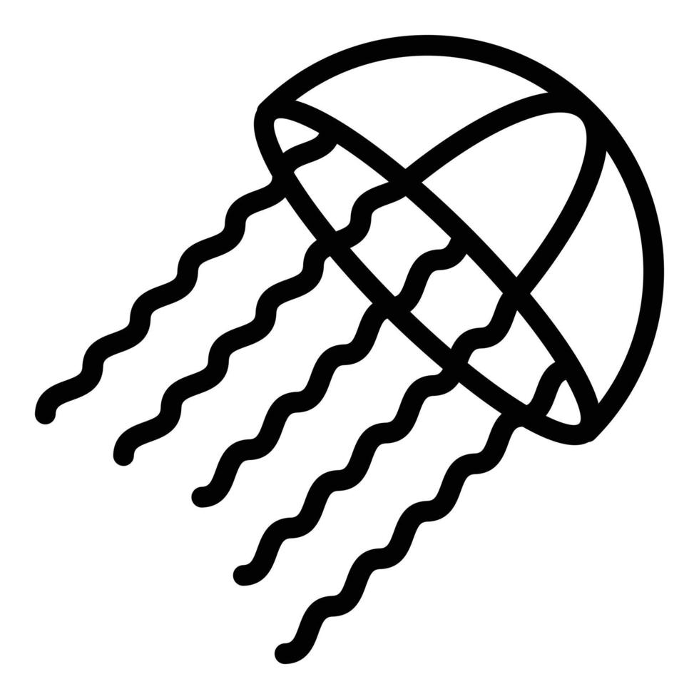 Medusa jellyfish icon, outline style vector