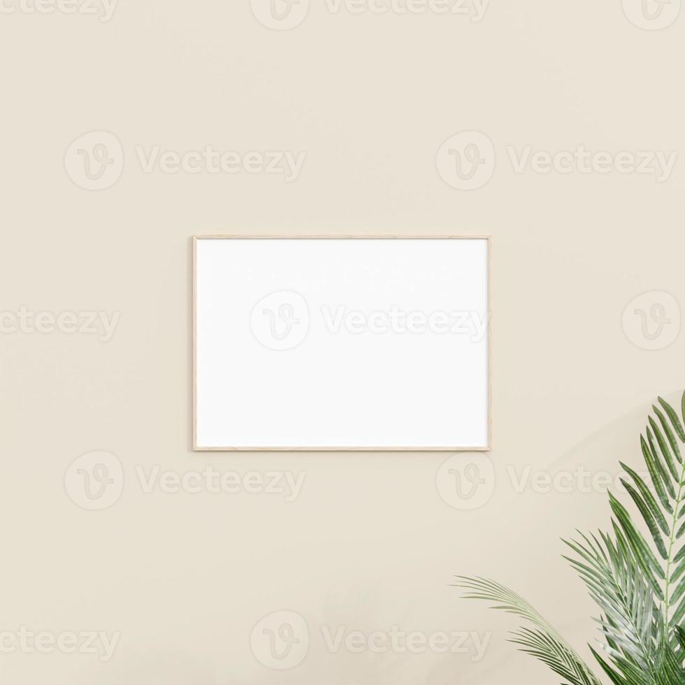 Hanging frame mockup for art and quotes. 3d rendering. photo