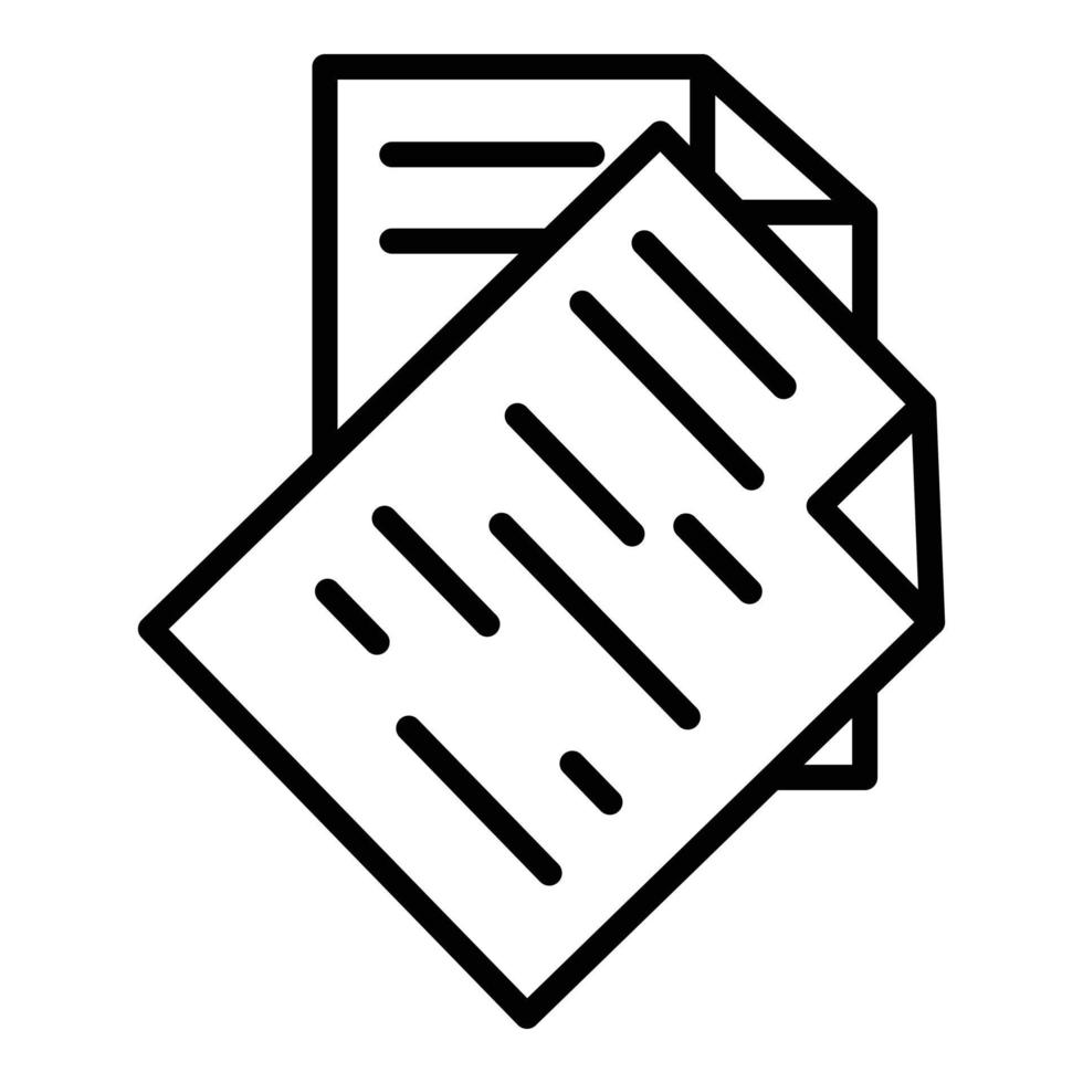 File paper report icon, outline style vector