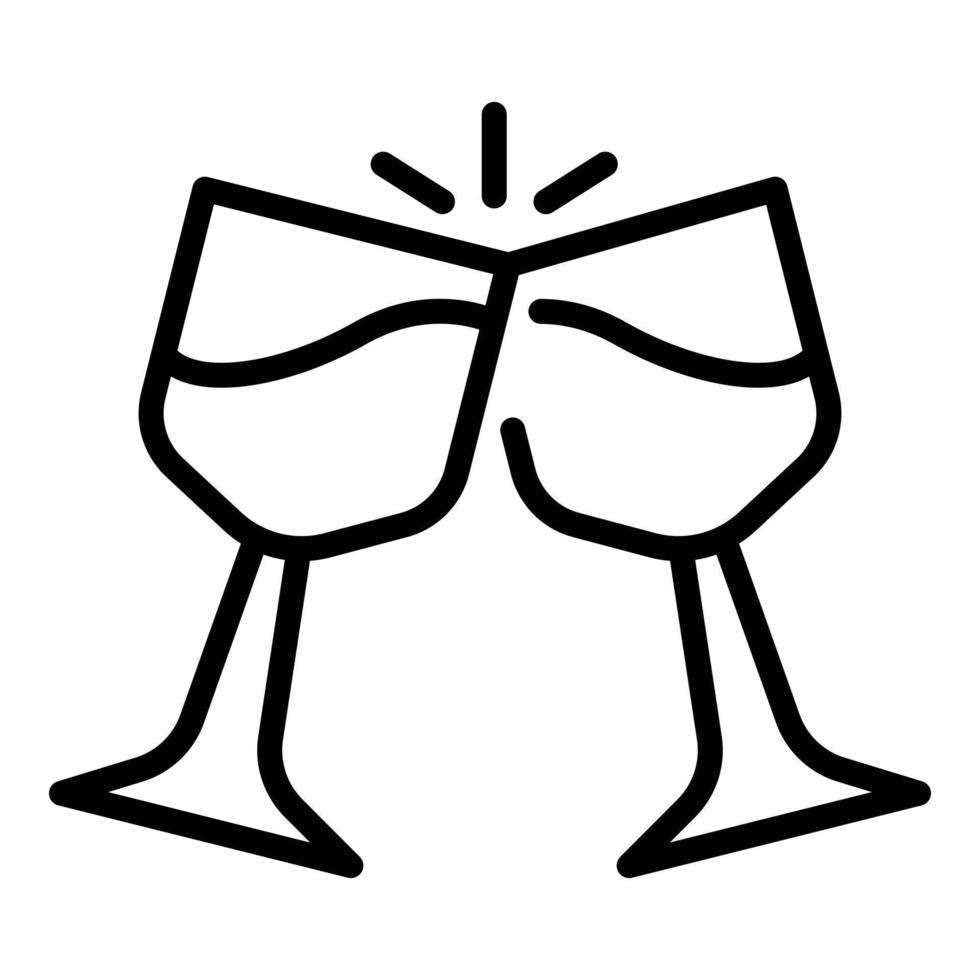 Cheers pub icon, outline style vector
