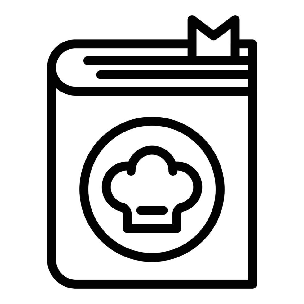 Restaurant cook book icon, outline style vector