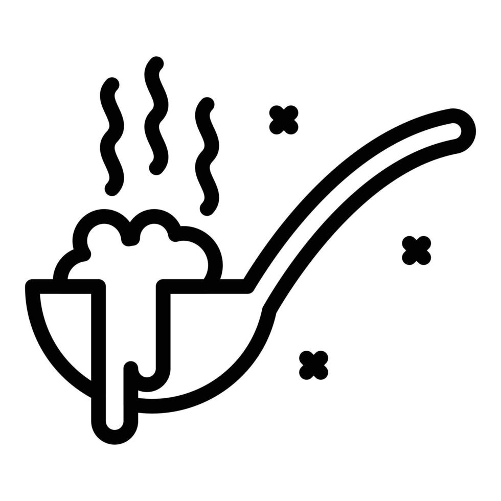 Food spoon icon, outline style vector