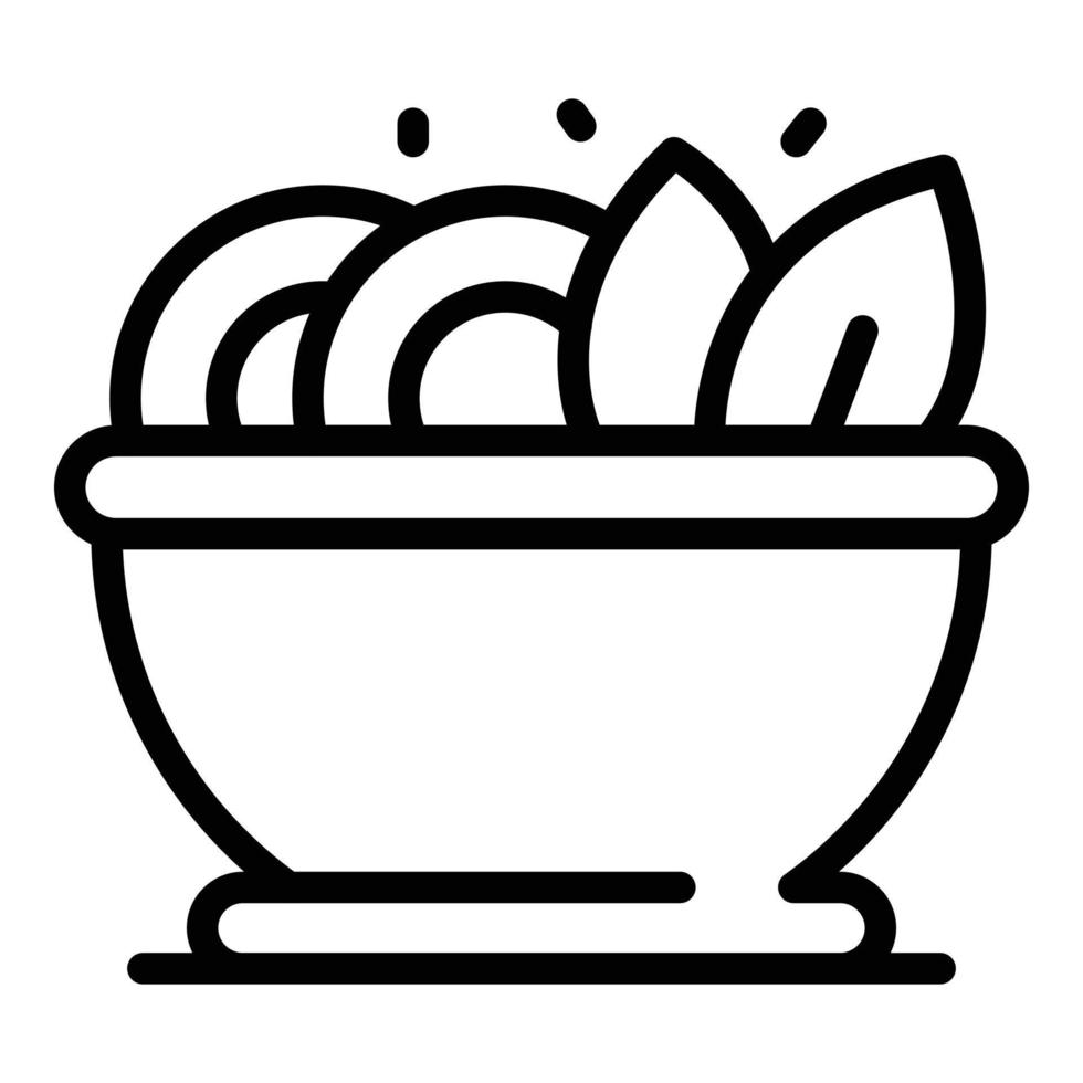 Dinner food icon, outline style vector